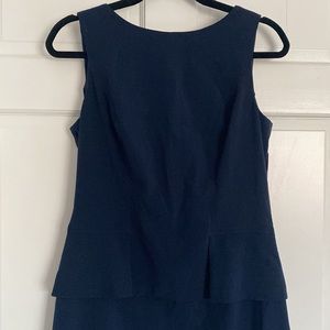 American Living Peplum Dress Size 10 Navy Blue